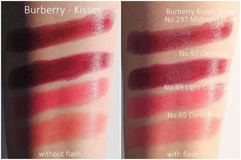 burberry kisses lipstick swatches